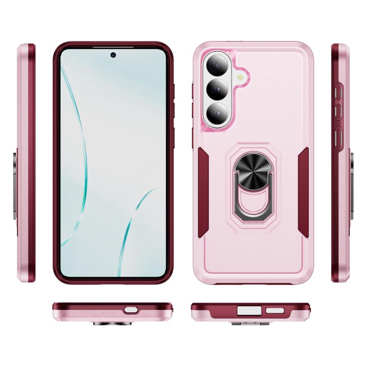 For Samsung Galaxy S26+ 5G Pioneer Armor Heavy Duty PC Hybrid TPU Phone Case with Holder