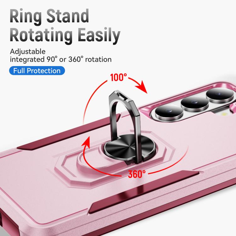 For Samsung Galaxy S26+ 5G Pioneer Armor Heavy Duty PC Hybrid TPU Phone Case with Holder