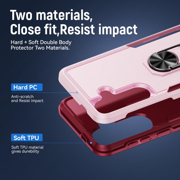 For Samsung Galaxy S26+ 5G Pioneer Armor Heavy Duty PC Hybrid TPU Phone Case with Holder