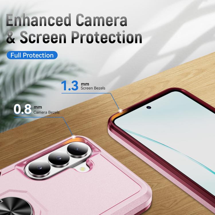 For Samsung Galaxy S26+ 5G Pioneer Armor Heavy Duty PC Hybrid TPU Phone Case with Holder