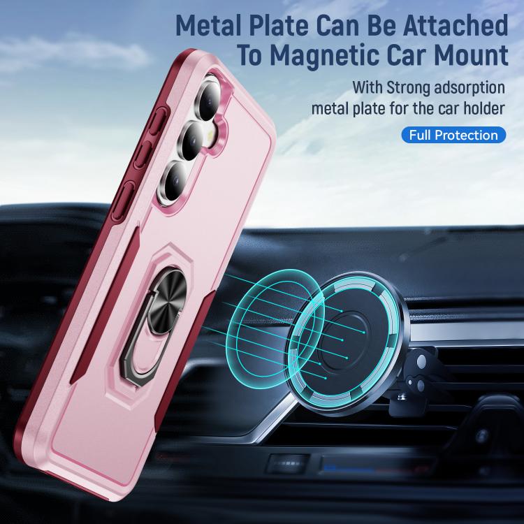 For Samsung Galaxy S26+ 5G Pioneer Armor Heavy Duty PC Hybrid TPU Phone Case with Holder