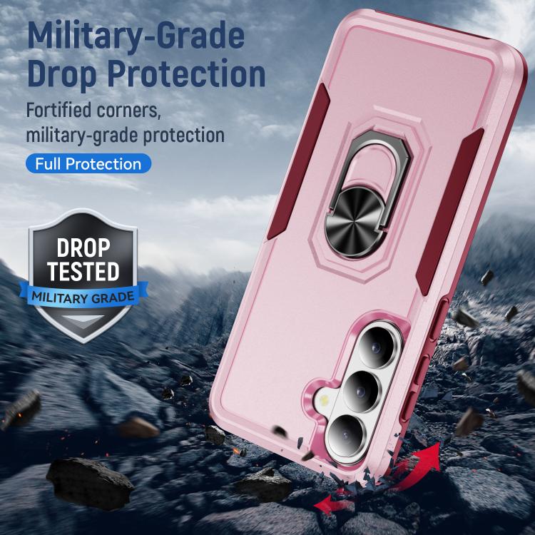 For Samsung Galaxy S26+ 5G Pioneer Armor Heavy Duty PC Hybrid TPU Phone Case with Holder