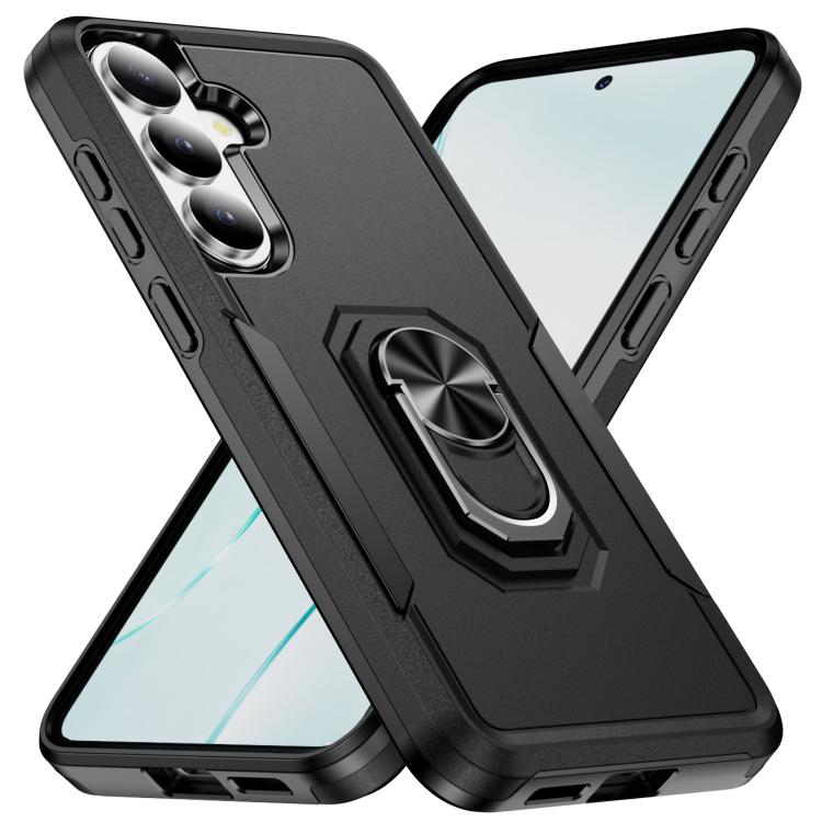 For Samsung Galaxy S26+ 5G Pioneer Armor Heavy Duty PC Hybrid TPU Phone Case with Holder