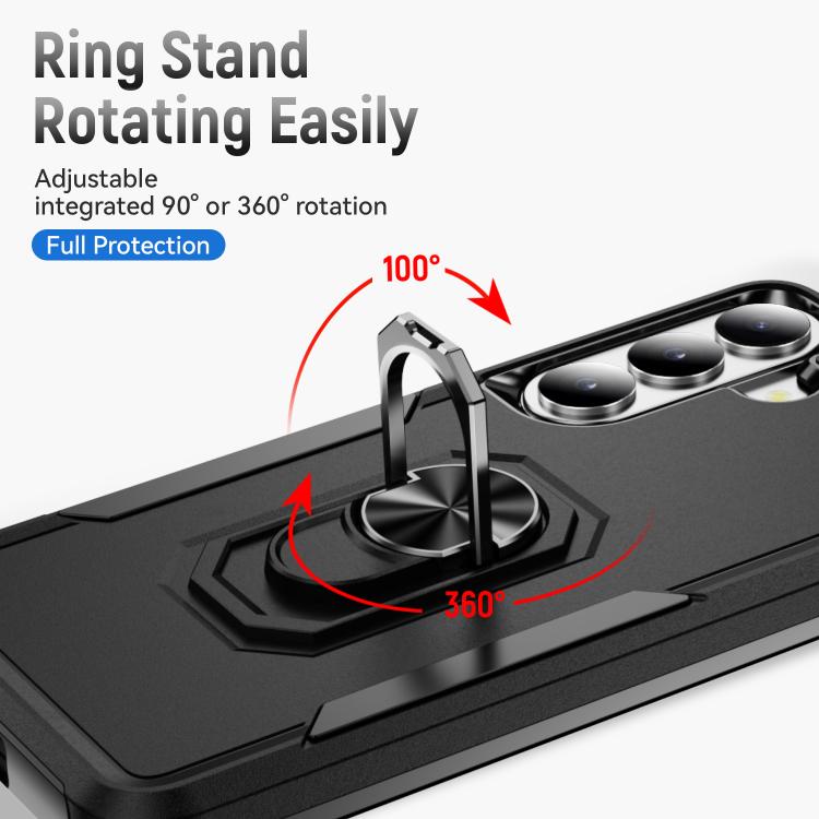 For Samsung Galaxy S26+ 5G Pioneer Armor Heavy Duty PC Hybrid TPU Phone Case with Holder