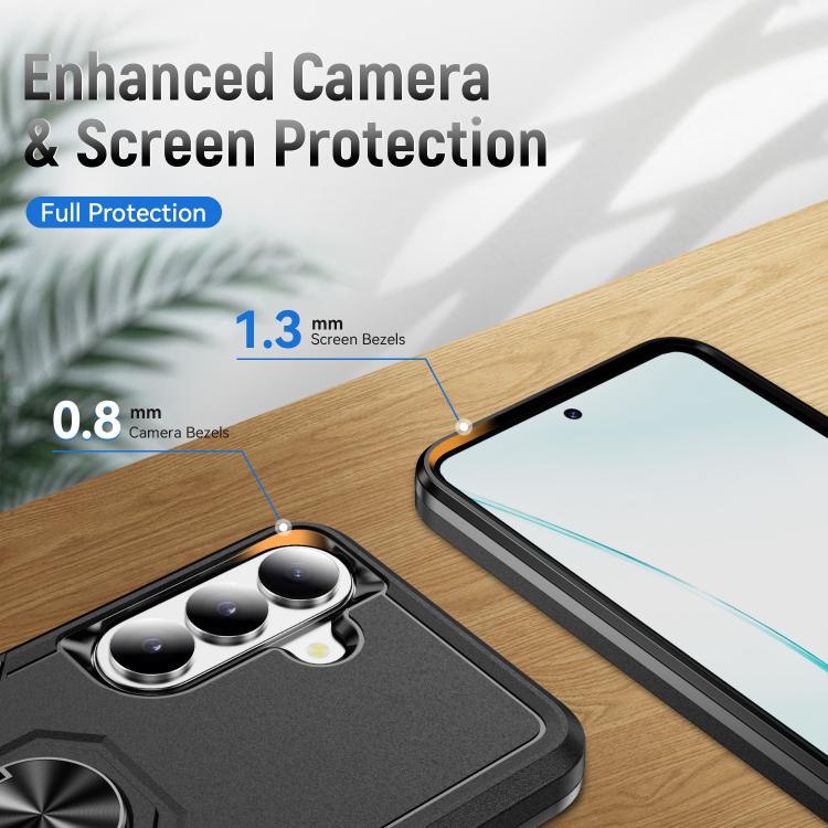 For Samsung Galaxy S26+ 5G Pioneer Armor Heavy Duty PC Hybrid TPU Phone Case with Holder