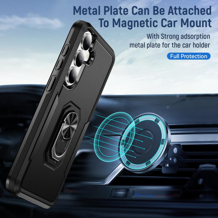 For Samsung Galaxy S26+ 5G Pioneer Armor Heavy Duty PC Hybrid TPU Phone Case with Holder