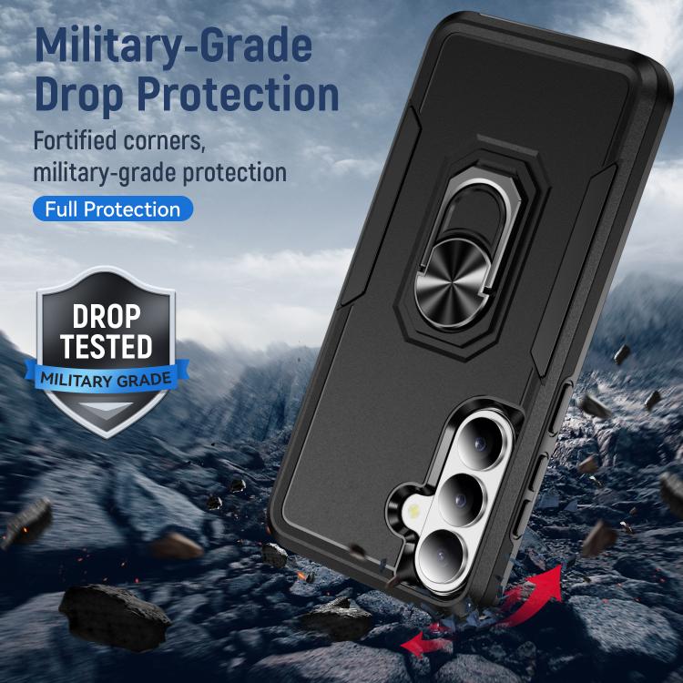 For Samsung Galaxy S26+ 5G Pioneer Armor Heavy Duty PC Hybrid TPU Phone Case with Holder