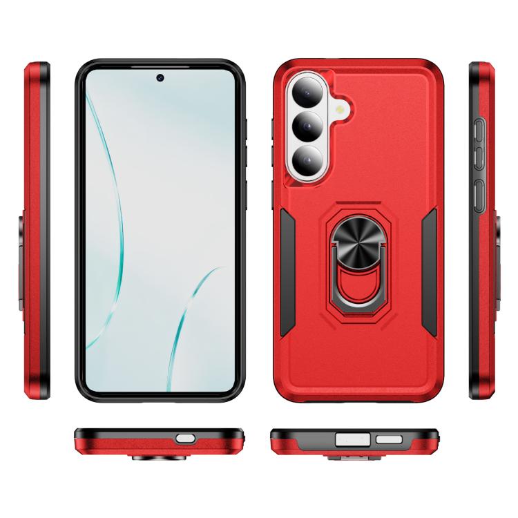 For Samsung Galaxy S26+ 5G Pioneer Armor Heavy Duty PC Hybrid TPU Phone Case with Holder