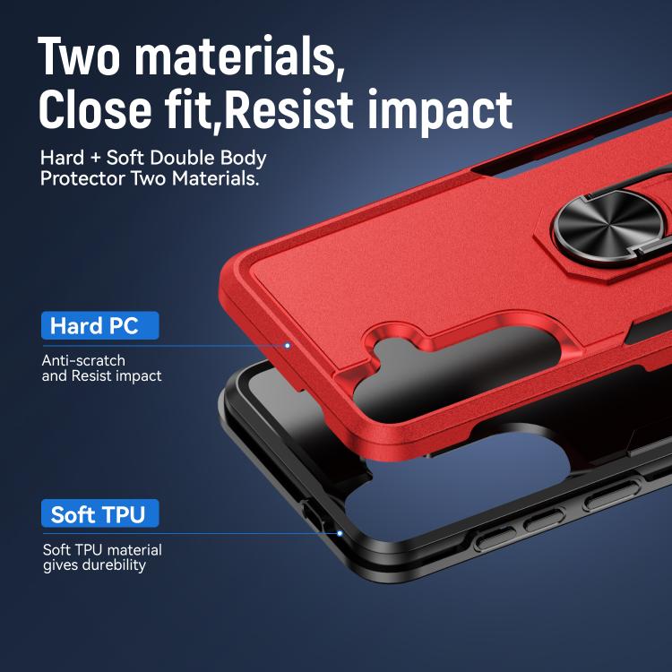 For Samsung Galaxy S26+ 5G Pioneer Armor Heavy Duty PC Hybrid TPU Phone Case with Holder