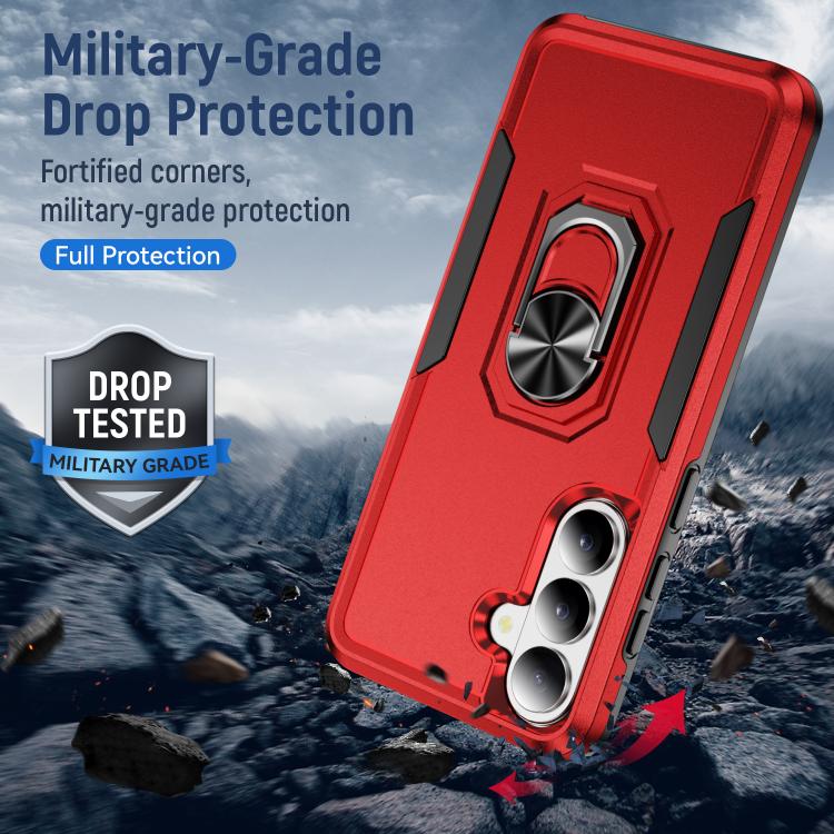 For Samsung Galaxy S26+ 5G Pioneer Armor Heavy Duty PC Hybrid TPU Phone Case with Holder