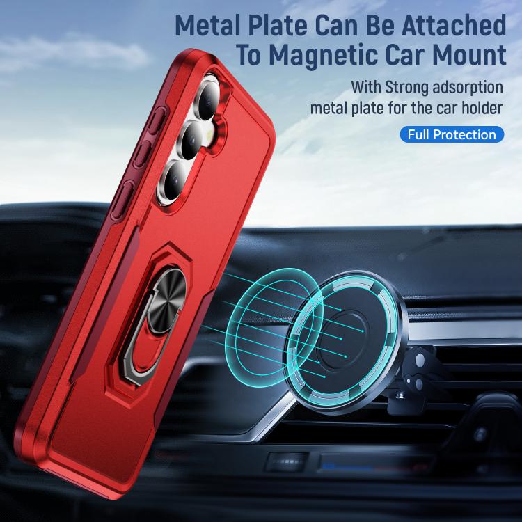 For Samsung Galaxy S26+ 5G Pioneer Armor Heavy Duty PC Hybrid TPU Phone Case with Holder