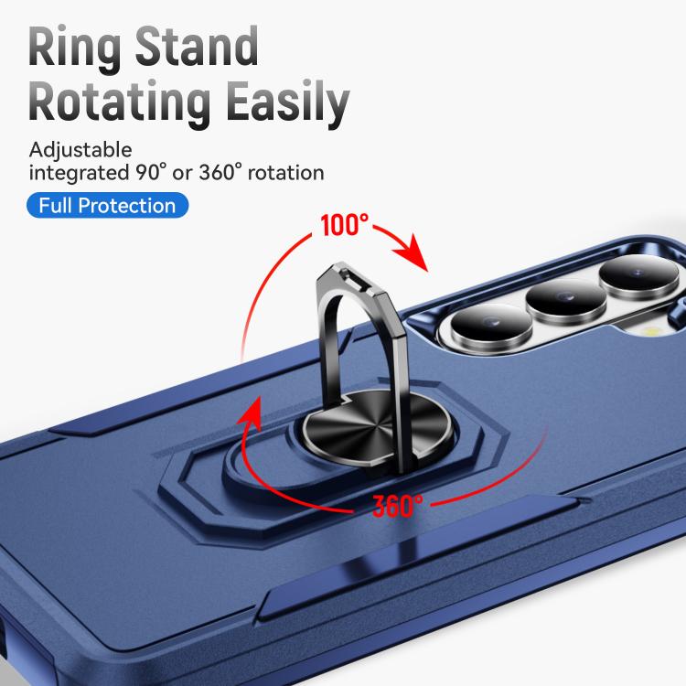 For Samsung Galaxy S26+ 5G Pioneer Armor Heavy Duty PC Hybrid TPU Phone Case with Holder