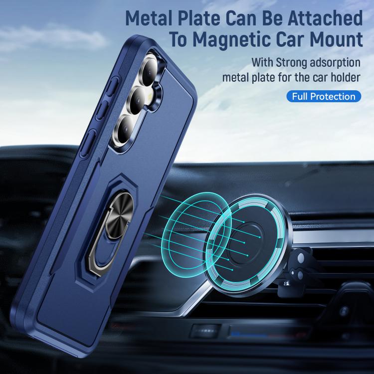 For Samsung Galaxy S26+ 5G Pioneer Armor Heavy Duty PC Hybrid TPU Phone Case with Holder