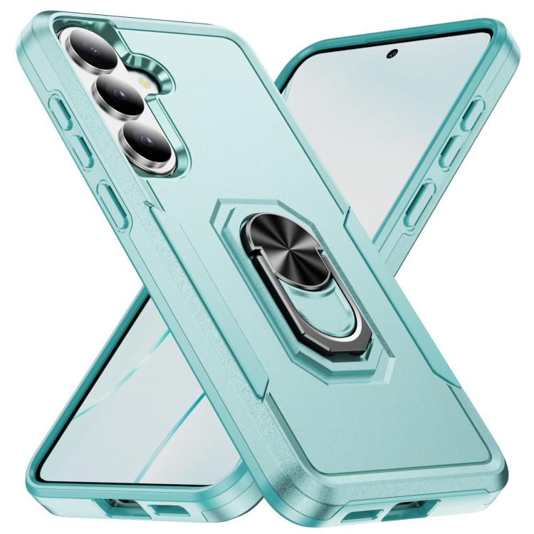 For Samsung Galaxy S26+ 5G Pioneer Armor Heavy Duty PC Hybrid TPU Phone Case with Holder