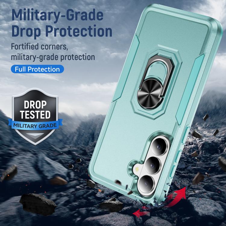 For Samsung Galaxy S26+ 5G Pioneer Armor Heavy Duty PC Hybrid TPU Phone Case with Holder