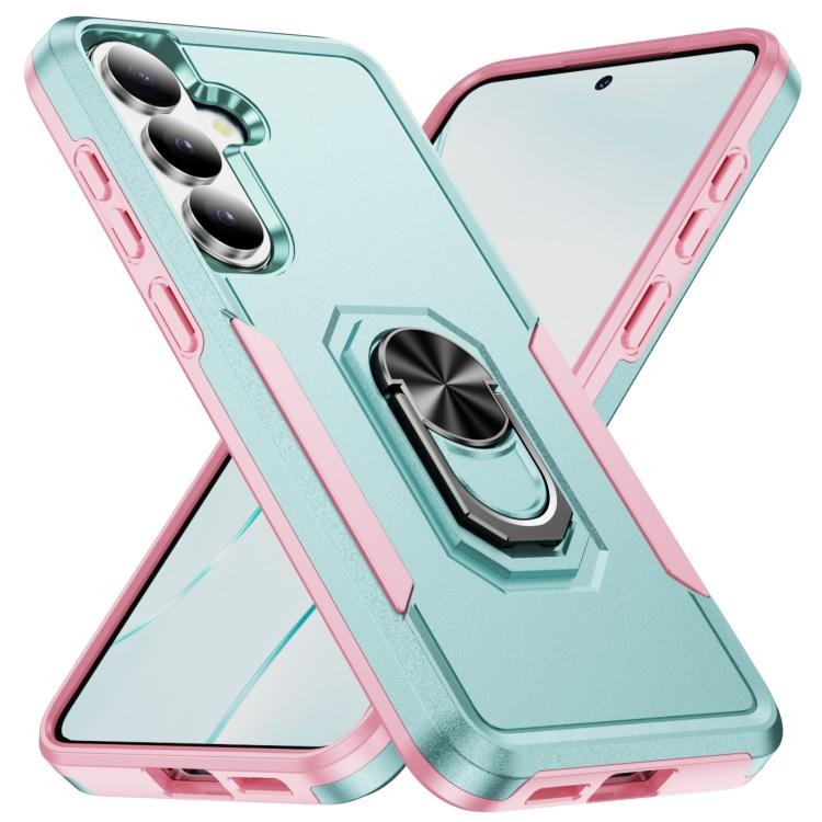 For Samsung Galaxy S26+ 5G Pioneer Armor Heavy Duty PC Hybrid TPU Phone Case with Holder