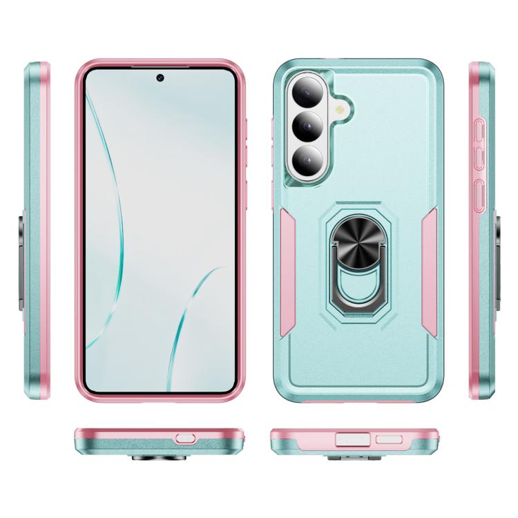 For Samsung Galaxy S26+ 5G Pioneer Armor Heavy Duty PC Hybrid TPU Phone Case with Holder