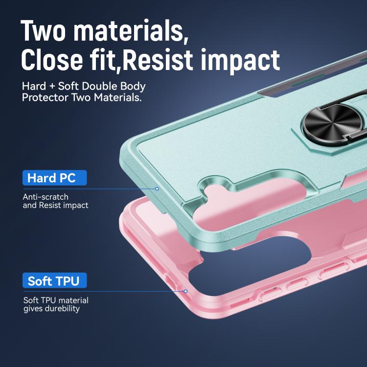 For Samsung Galaxy S26+ 5G Pioneer Armor Heavy Duty PC Hybrid TPU Phone Case with Holder