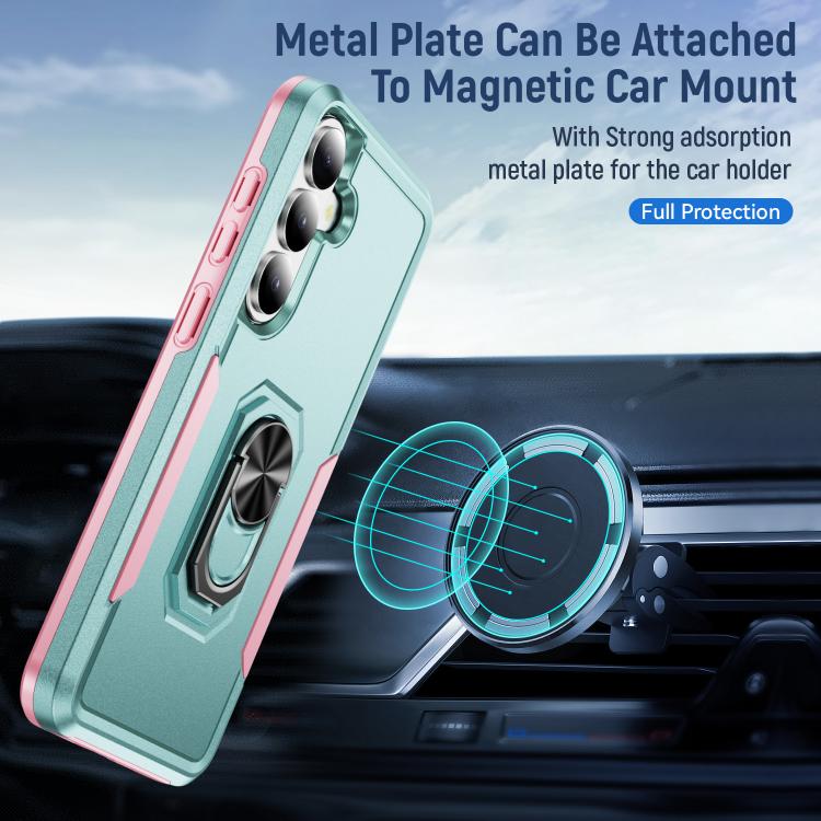 For Samsung Galaxy S26+ 5G Pioneer Armor Heavy Duty PC Hybrid TPU Phone Case with Holder