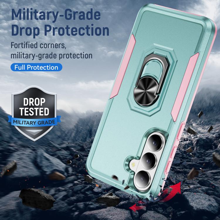 For Samsung Galaxy S26+ 5G Pioneer Armor Heavy Duty PC Hybrid TPU Phone Case with Holder