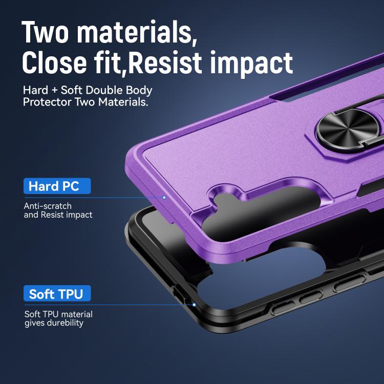 For Samsung Galaxy S26+ 5G Pioneer Armor Heavy Duty PC Hybrid TPU Phone Case with Holder