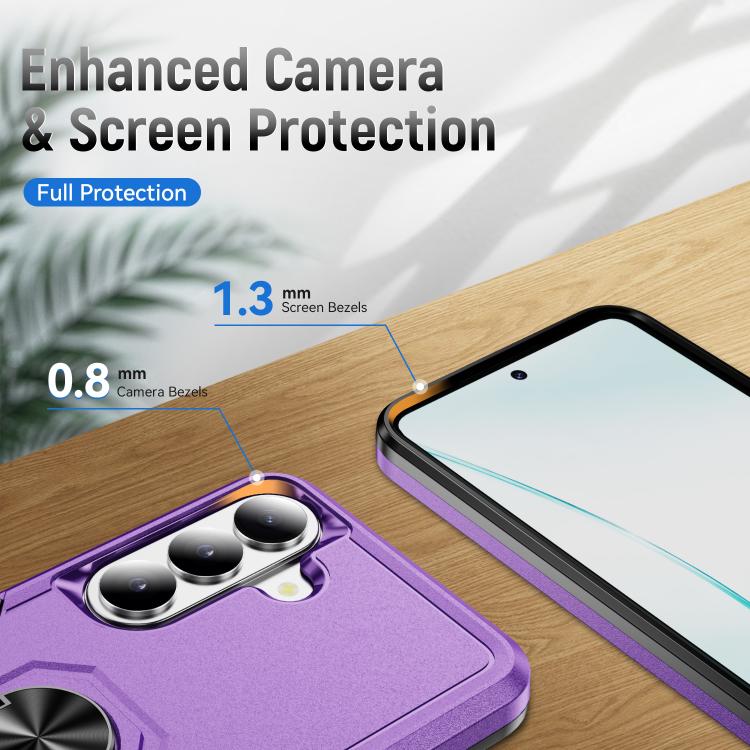 For Samsung Galaxy S26+ 5G Pioneer Armor Heavy Duty PC Hybrid TPU Phone Case with Holder