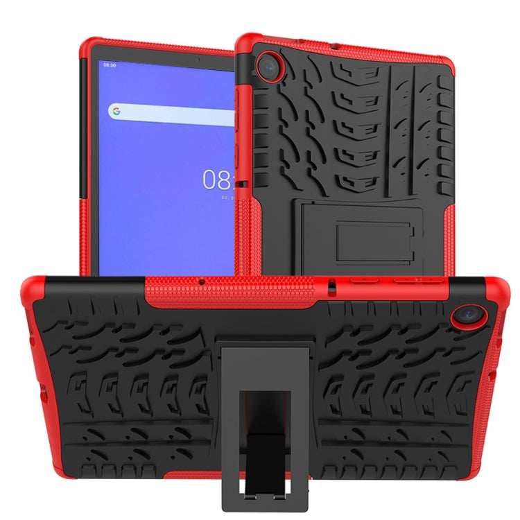 For Lenovo Tab M10 Plus TB-X606F Tire Texture Shockproof TPU+PC Protective Case with Holder