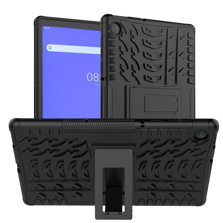 For Lenovo Tab M10 Plus TB-X606F Tire Texture Shockproof TPU+PC Protective Case with Holder