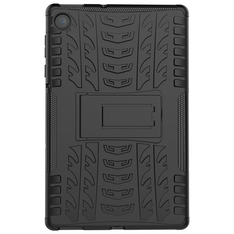 For Lenovo Tab M10 Plus TB-X606F Tire Texture Shockproof TPU+PC Protective Case with Holder