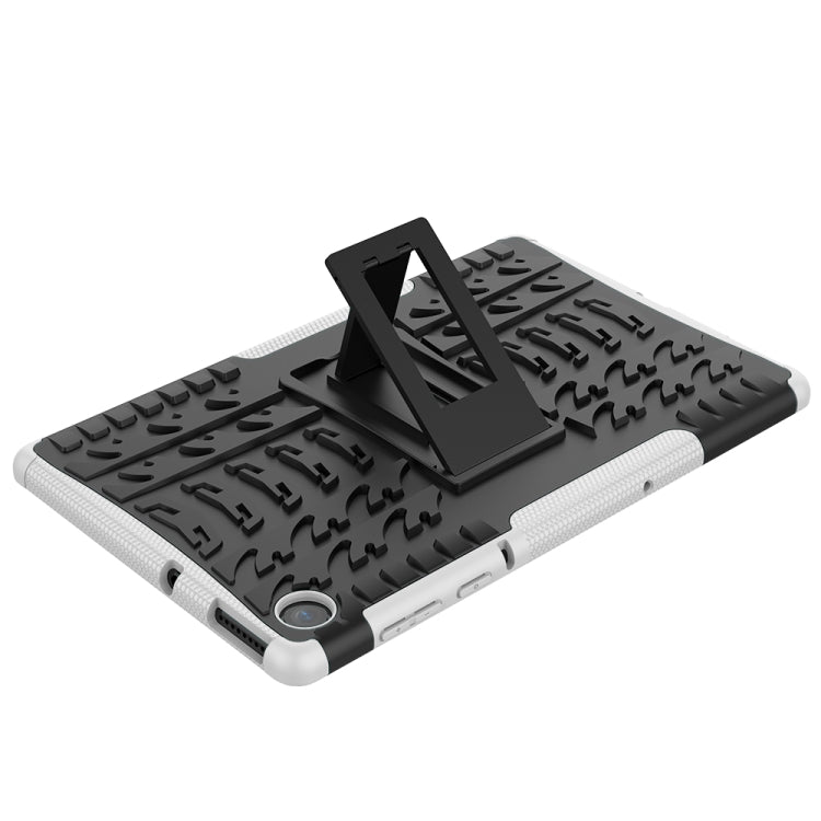 For Lenovo Tab M10 Plus TB-X606F Tire Texture Shockproof TPU+PC Protective Case with Holder
