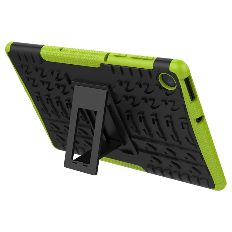 For Lenovo Tab M10 Plus TB-X606F Tire Texture Shockproof TPU+PC Protective Case with Holder