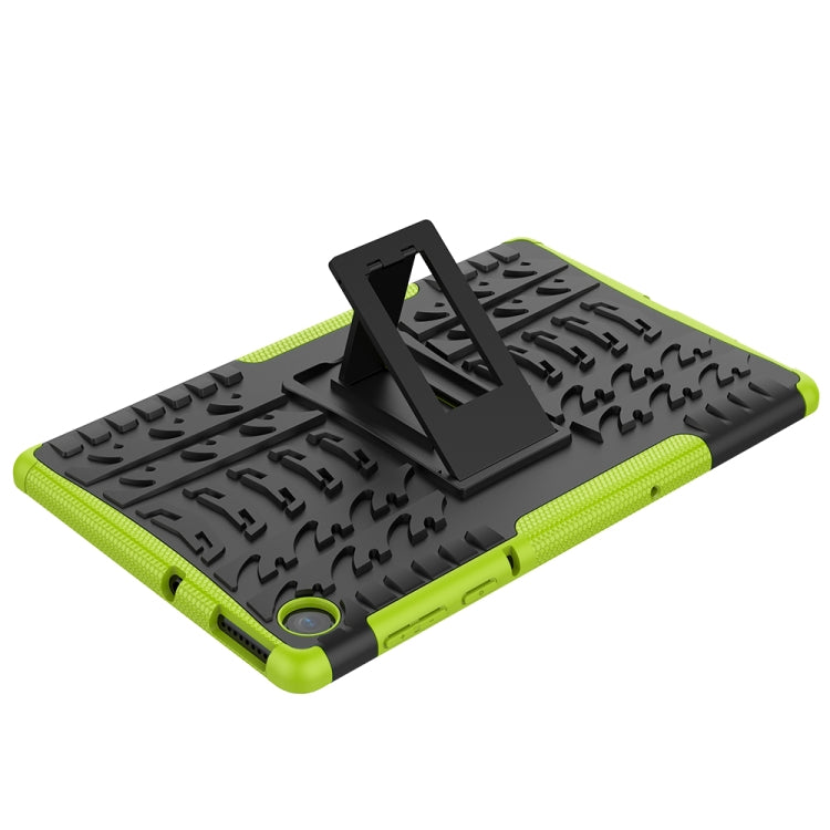 For Lenovo Tab M10 Plus TB-X606F Tire Texture Shockproof TPU+PC Protective Case with Holder