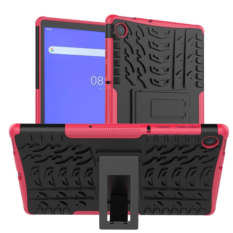For Lenovo Tab M10 Plus TB-X606F Tire Texture Shockproof TPU+PC Protective Case with Holder