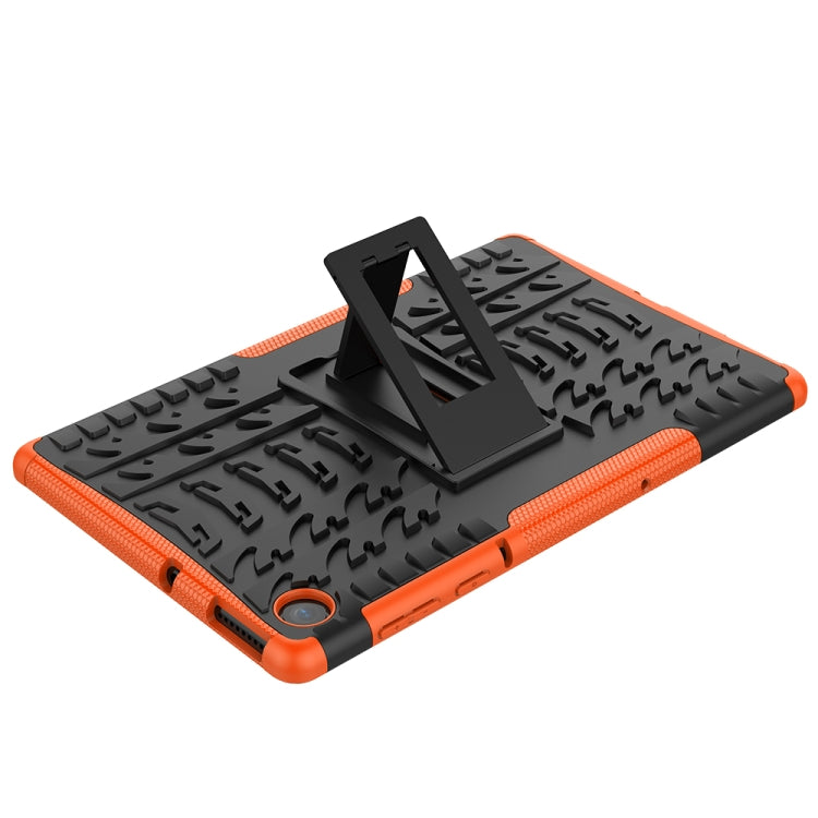 For Lenovo Tab M10 Plus TB-X606F Tire Texture Shockproof TPU+PC Protective Case with Holder