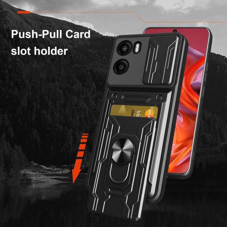 For Motorola Moto G05 Sliding Camshield TPU+PC Phone Case with Card Slot