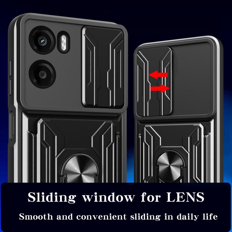 For Motorola Moto G05 Sliding Camshield TPU+PC Phone Case with Card Slot