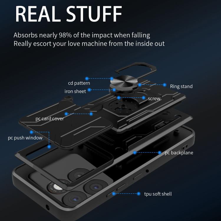For Motorola Edge 70 5G Sliding Camshield TPU+PC Phone Case with Card Slot
