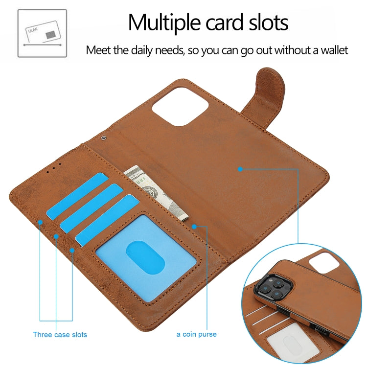 For iPhone 16 Pro Max 2 in 1 Detachable Phone Leather Case