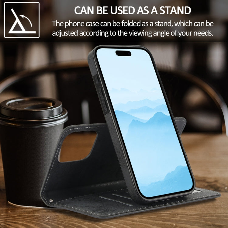 For iPhone 16 Pro Max 2 in 1 Detachable Phone Leather Case
