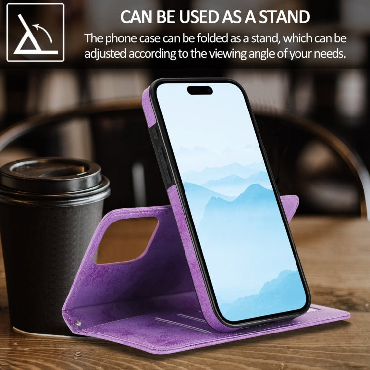 For iPhone 16 Pro 2 in 1 Detachable Phone Leather Case