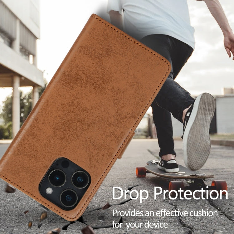 For iPhone 16 Pro 2 in 1 Detachable Phone Leather Case