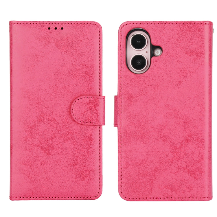 For iPhone 16 Plus 2 in 1 Detachable Phone Leather Case