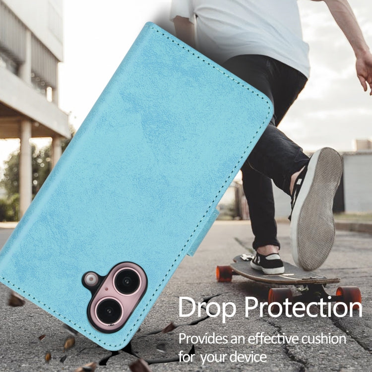 For iPhone 16 Plus 2 in 1 Detachable Phone Leather Case