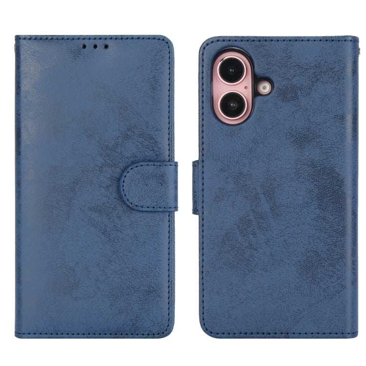 For iPhone 16 Plus 2 in 1 Detachable Phone Leather Case