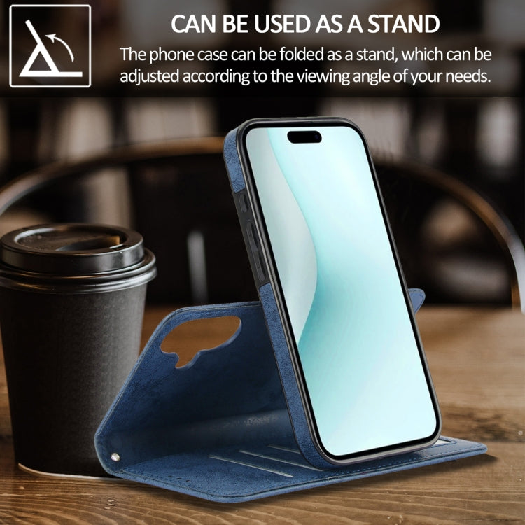 For iPhone 16 Plus 2 in 1 Detachable Phone Leather Case