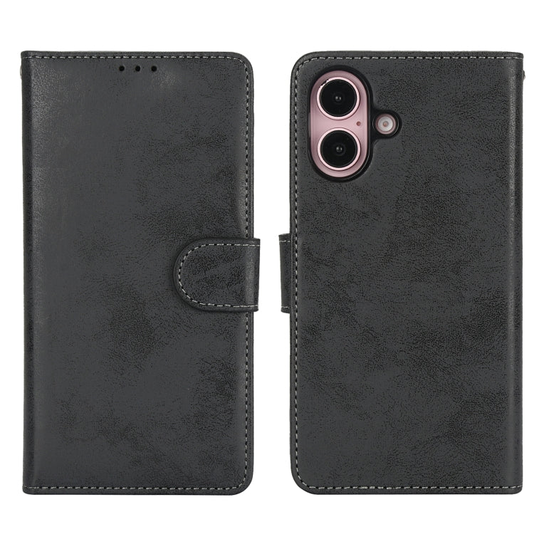 For iPhone 16 Plus 2 in 1 Detachable Phone Leather Case