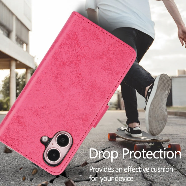 For iPhone 16 2 in 1 Detachable Phone Leather Case