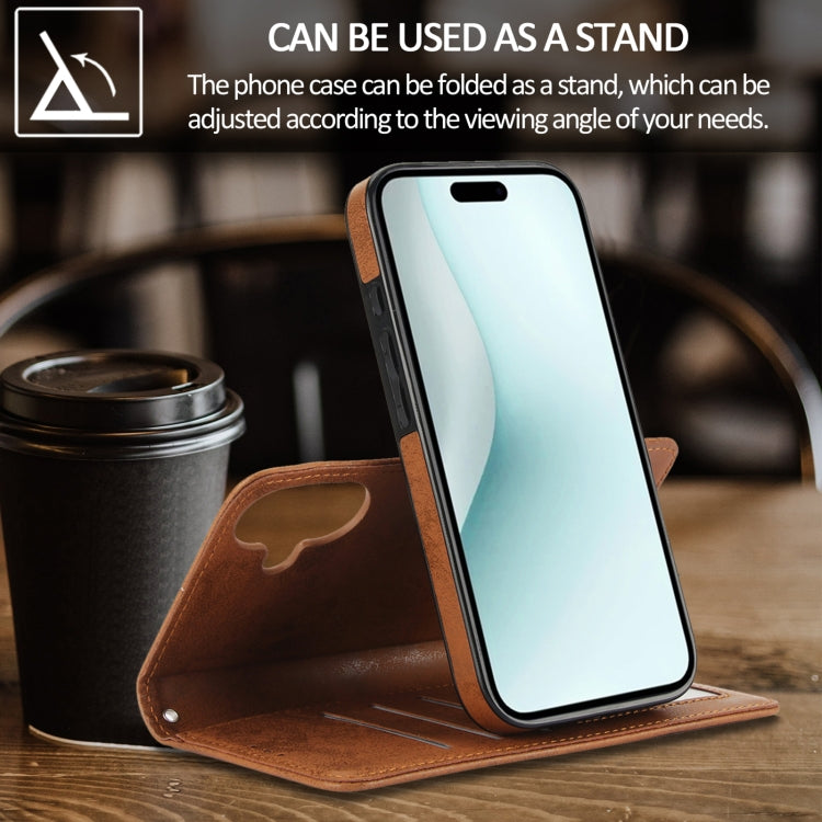 For iPhone 16 2 in 1 Detachable Phone Leather Case
