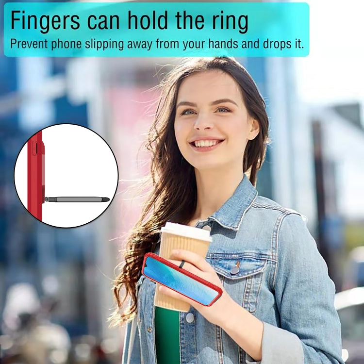 For OPPO A8 & A31 Carbon Fiber Protective Case with 360 Degree Rotating Ring Holder