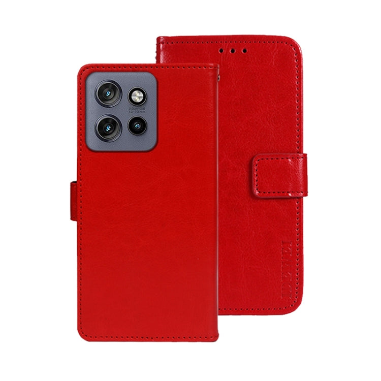 For Motorola Edge 50 Neo idewei Crazy Horse Texture Leather Phone Case